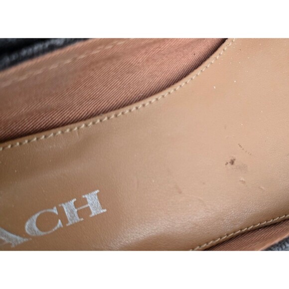 Coach Chelsea Shoes Womens Size 7.5B Jacquard Signature Flats Black Gray - Picture 9 of 13
